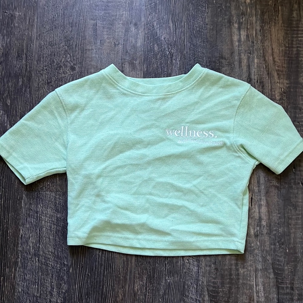 Teal crop top